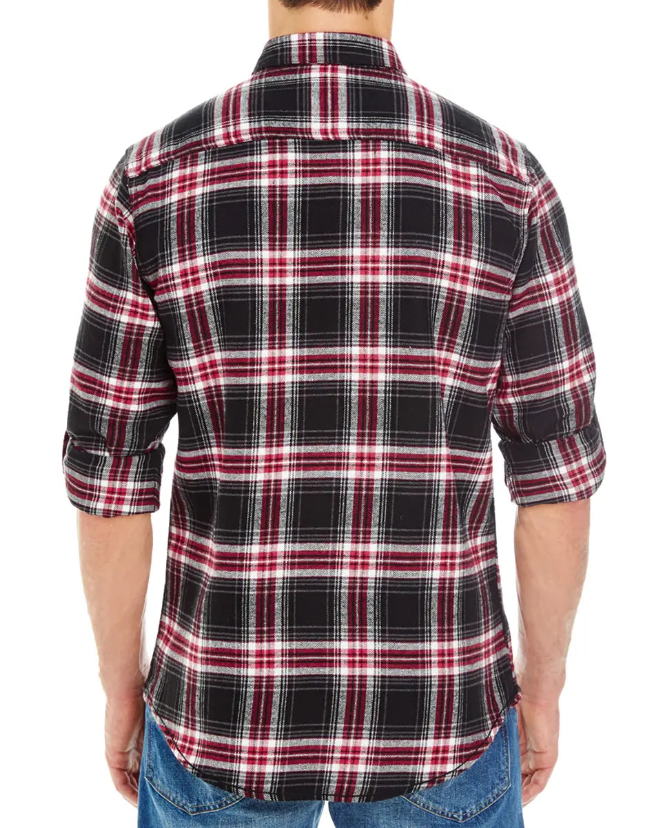 all-groups Men's Woven Plaid Flannel Shirt