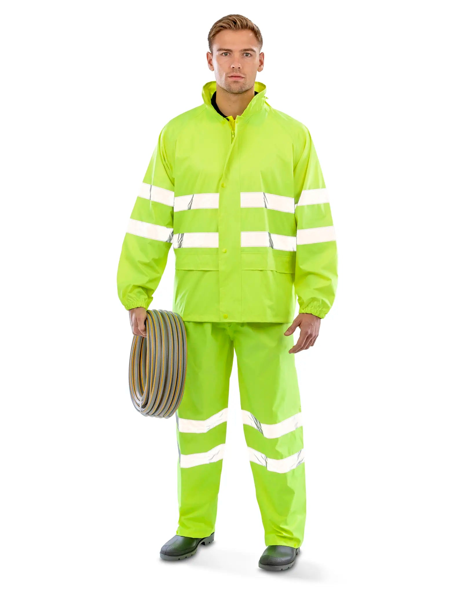 all-groups Men's High Vis Waterproof Suit