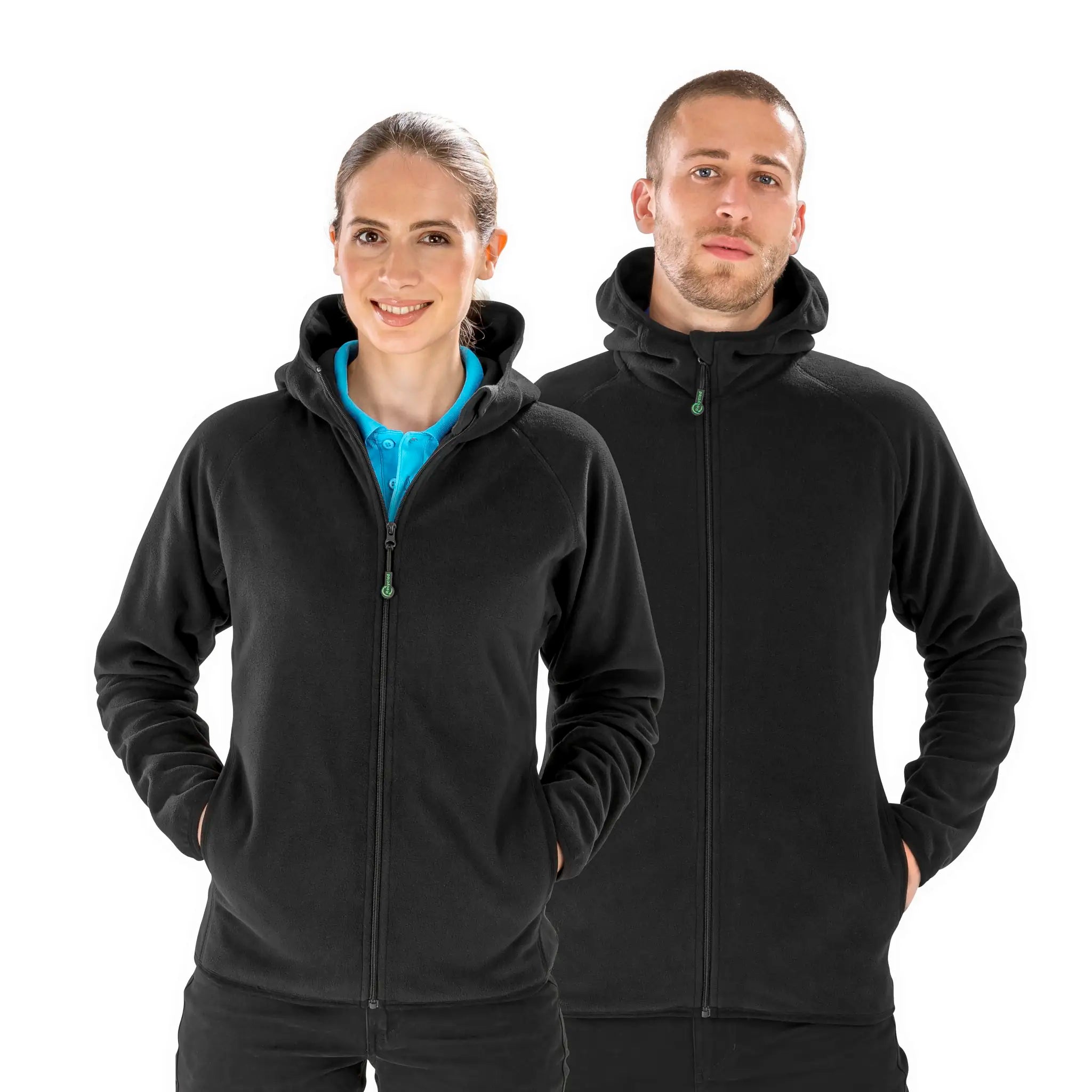 all-groups Unisex Recycled Hooded Microfleece Jacket