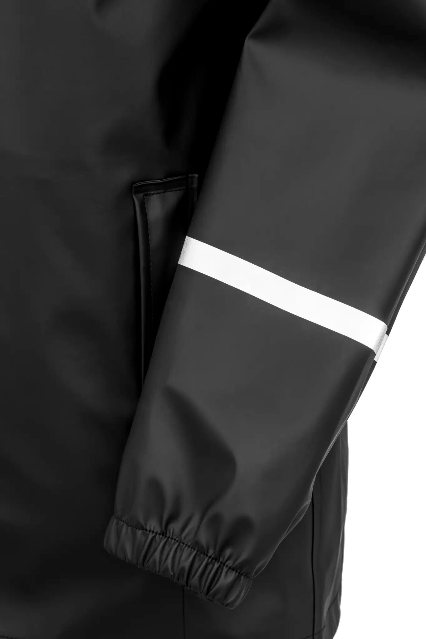 all-groups Men's Prism PU Waterproof Jacket with Reflective Bands Recycled Backing