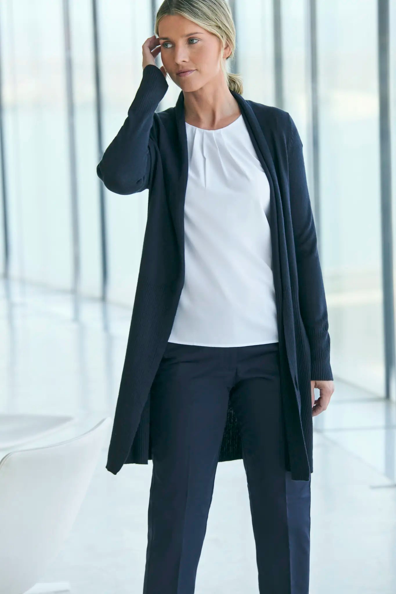 all-groups Women's Longline Open Cardigan
