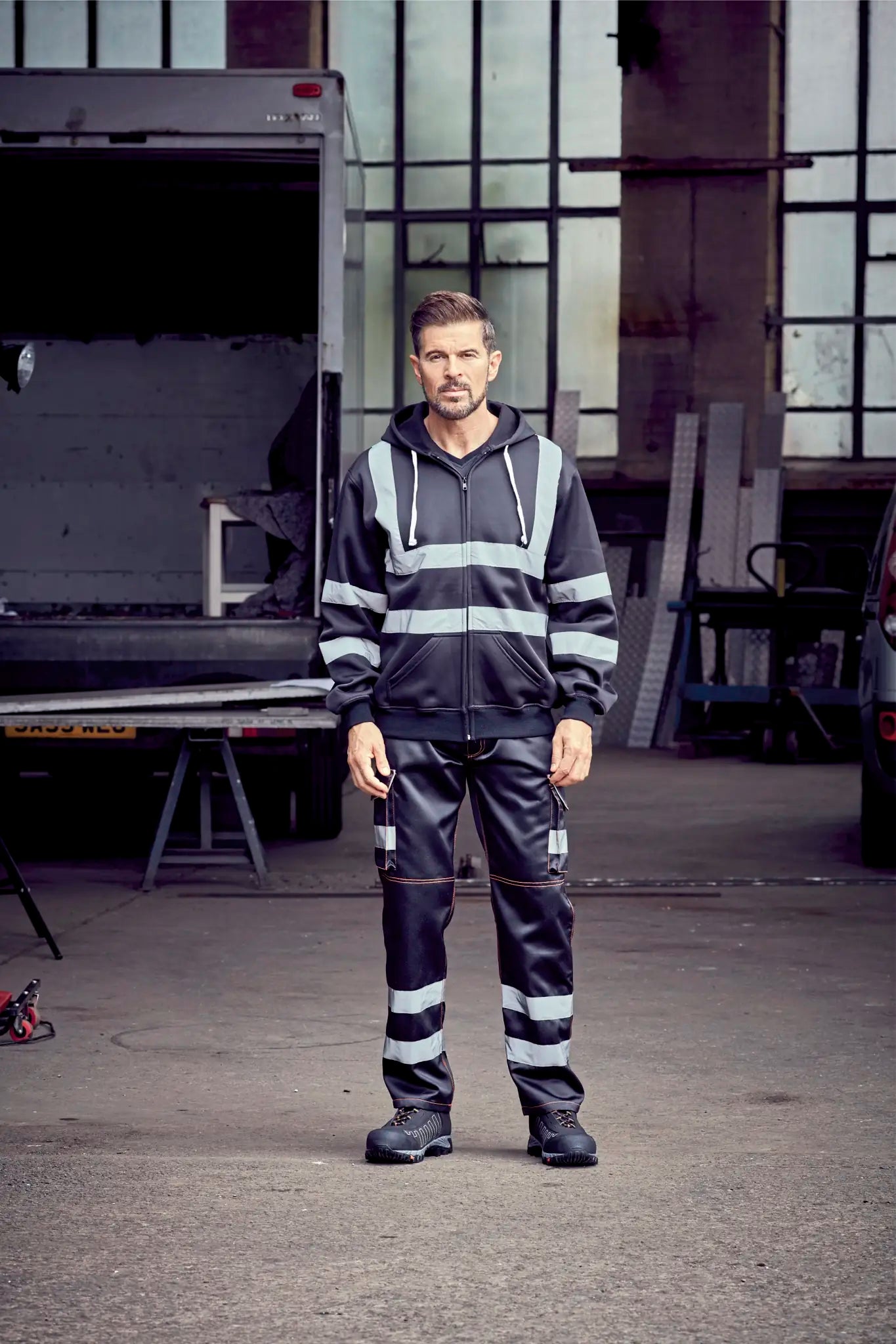 all-groups Men's Hi Vis Zip Hoodie