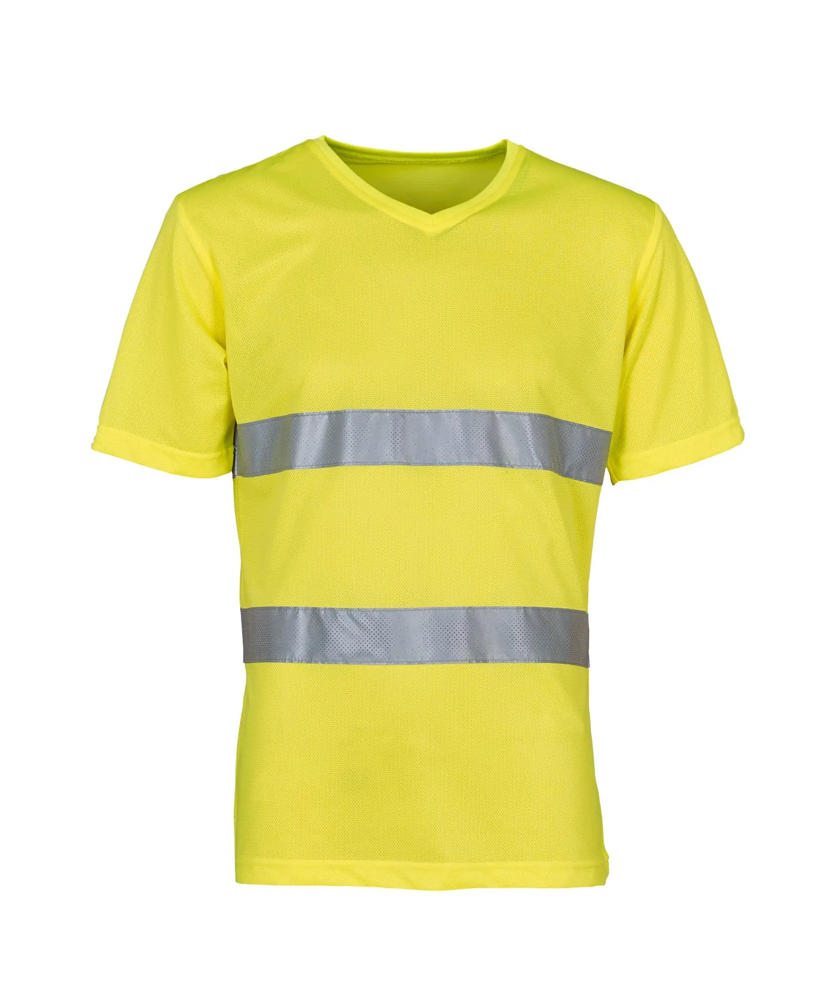 all-groups Men's Hi Vis Top Cool Super Light V Neck T-Shirt