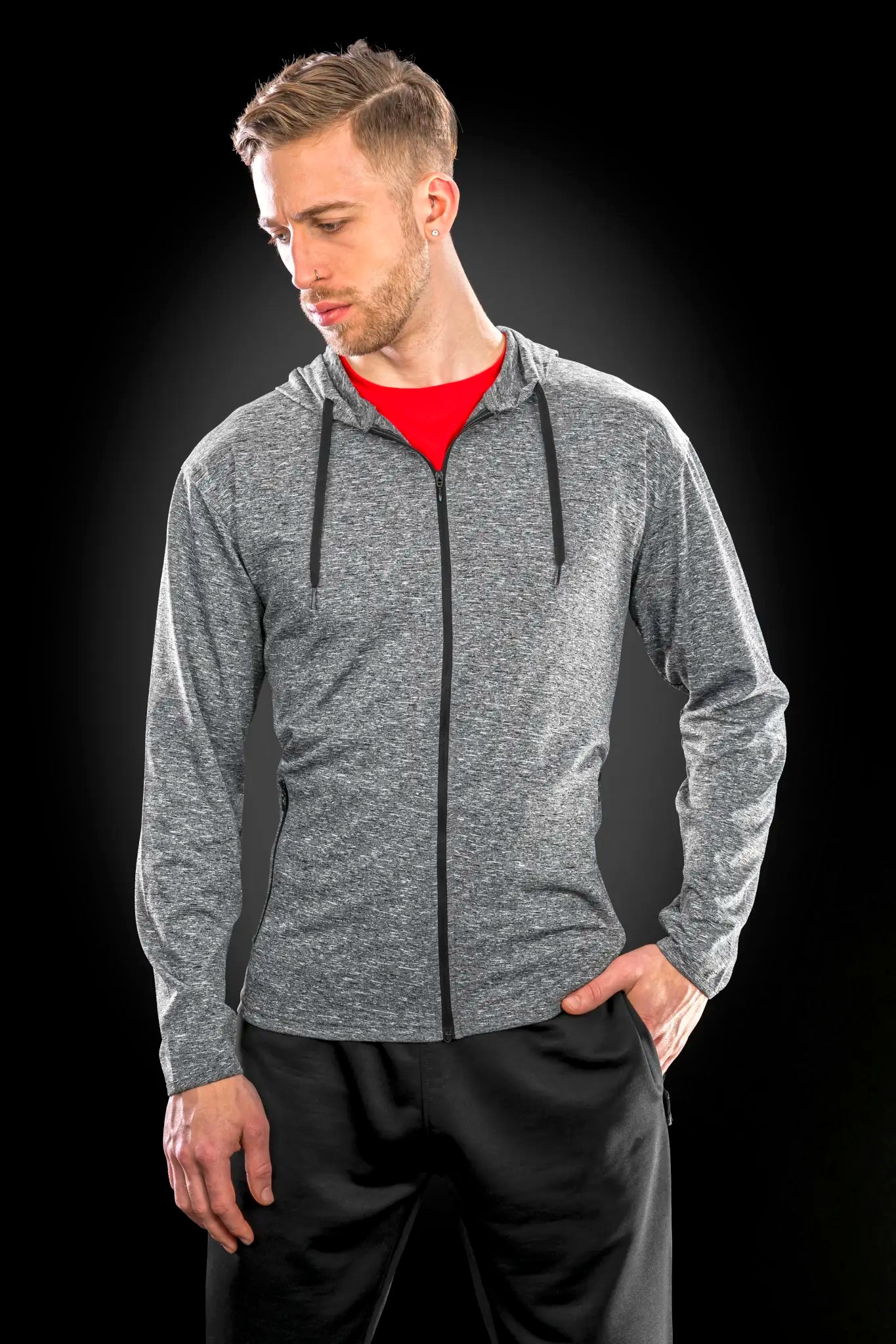 all-groups Men's Hooded T-Shirt Jacket