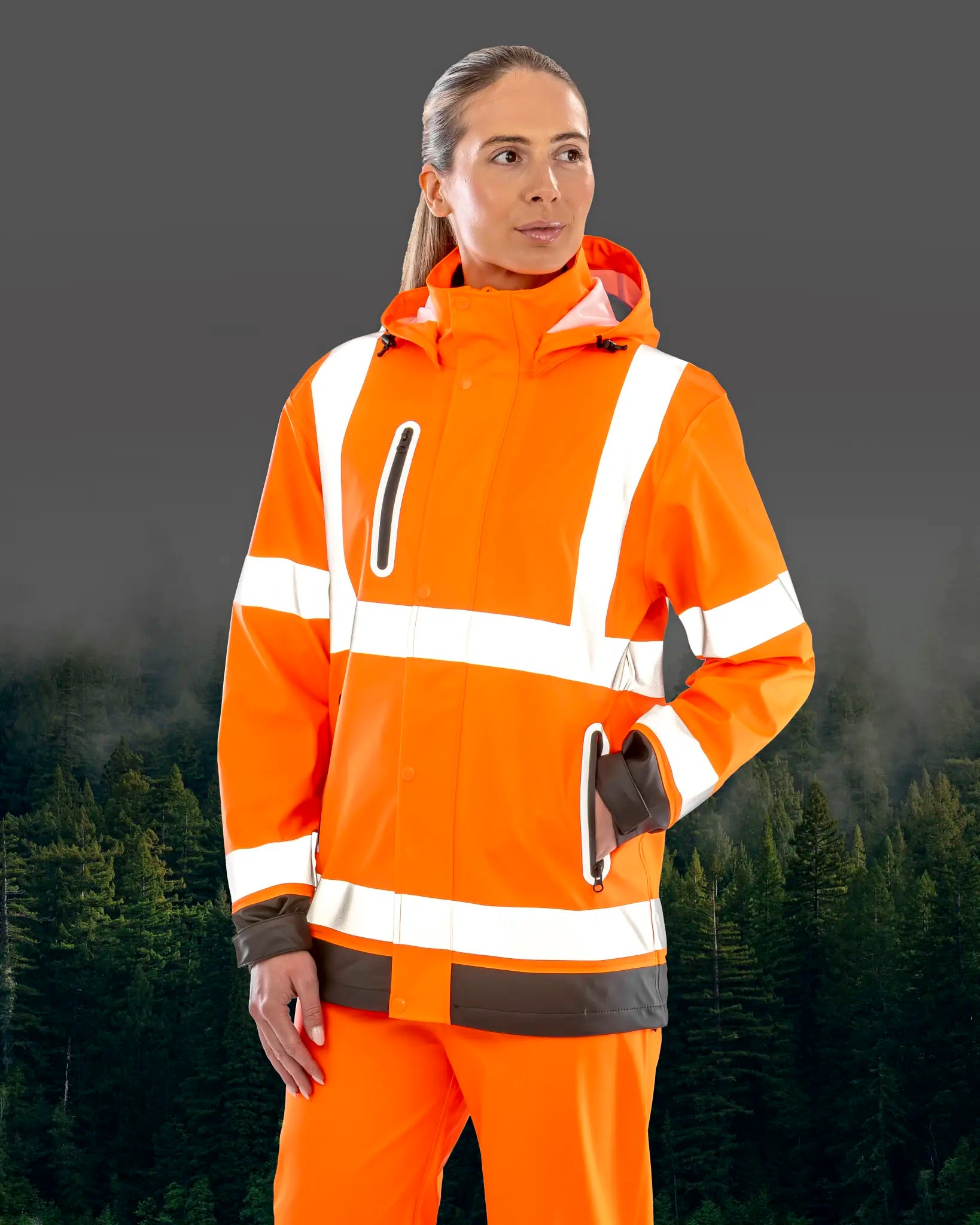 all-groups Men's Heavy Duty Prism PU Safe Dry Jacket with Recycled Backing