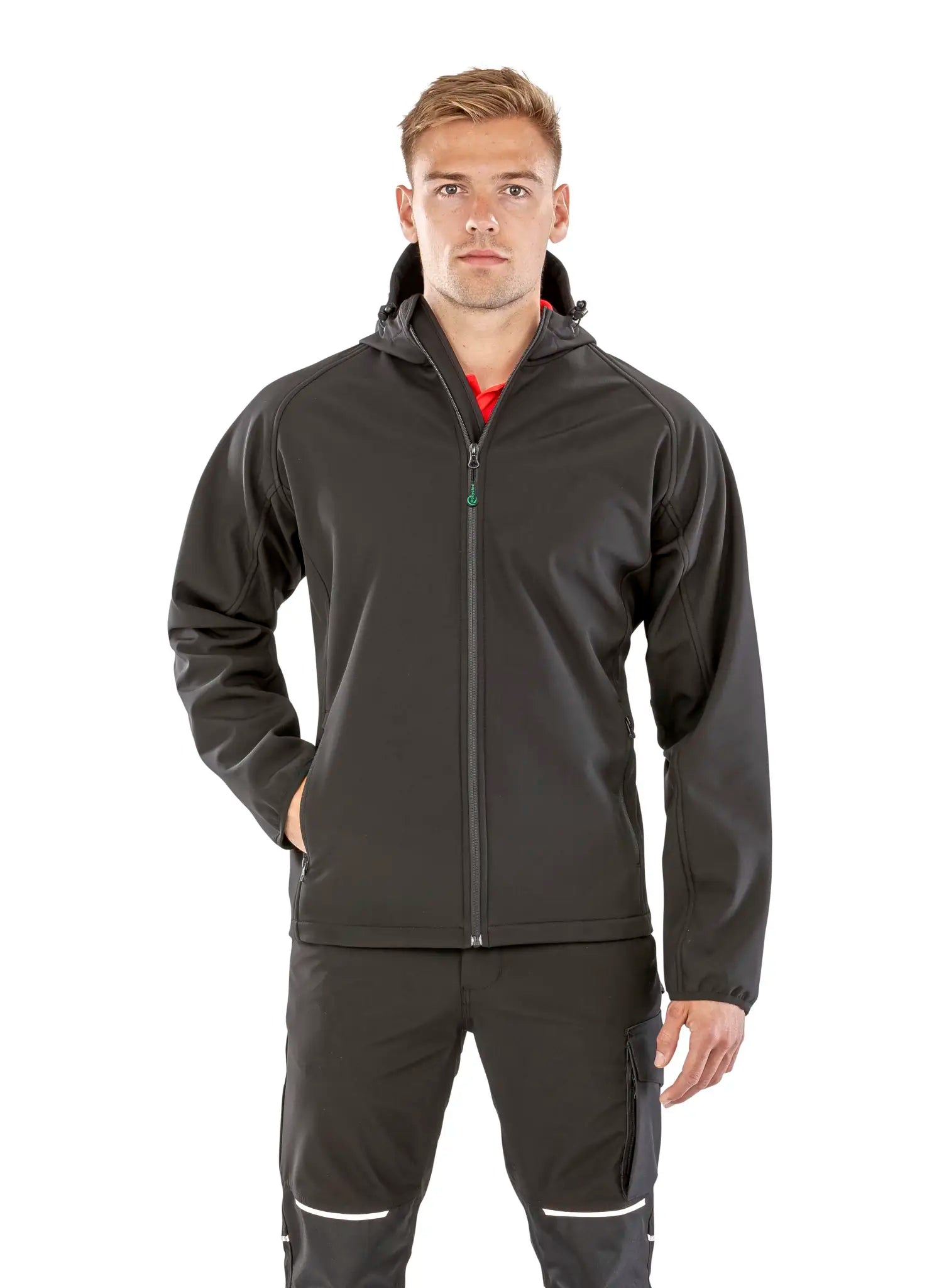all-groups Men's Recycled 3 Layer Hooded Softshell Jacket
