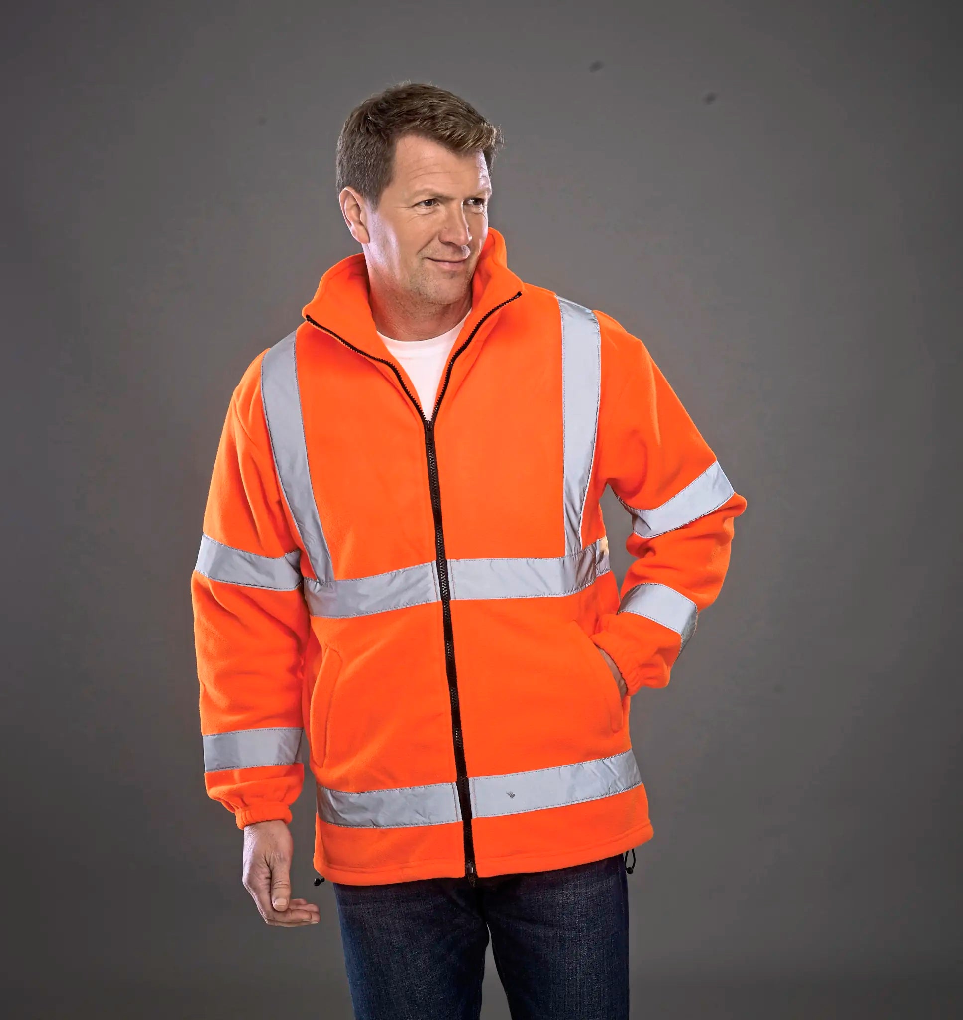 all-groups Men's Hi Vis Fleece Jacket